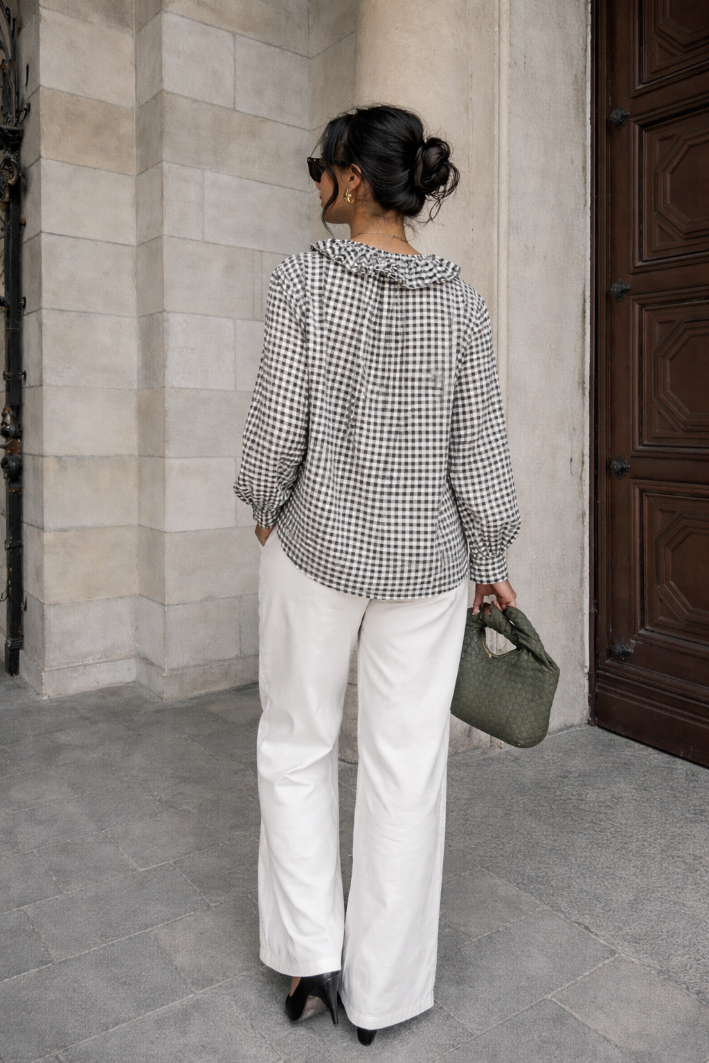 Blouse Vichy - Kaki  — 2