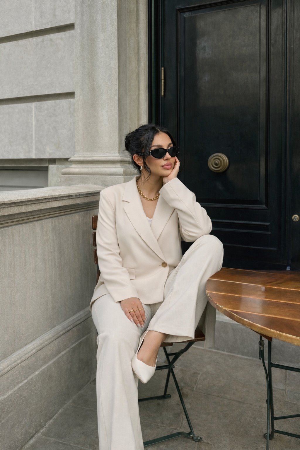 Blazer beige oversize  - 2