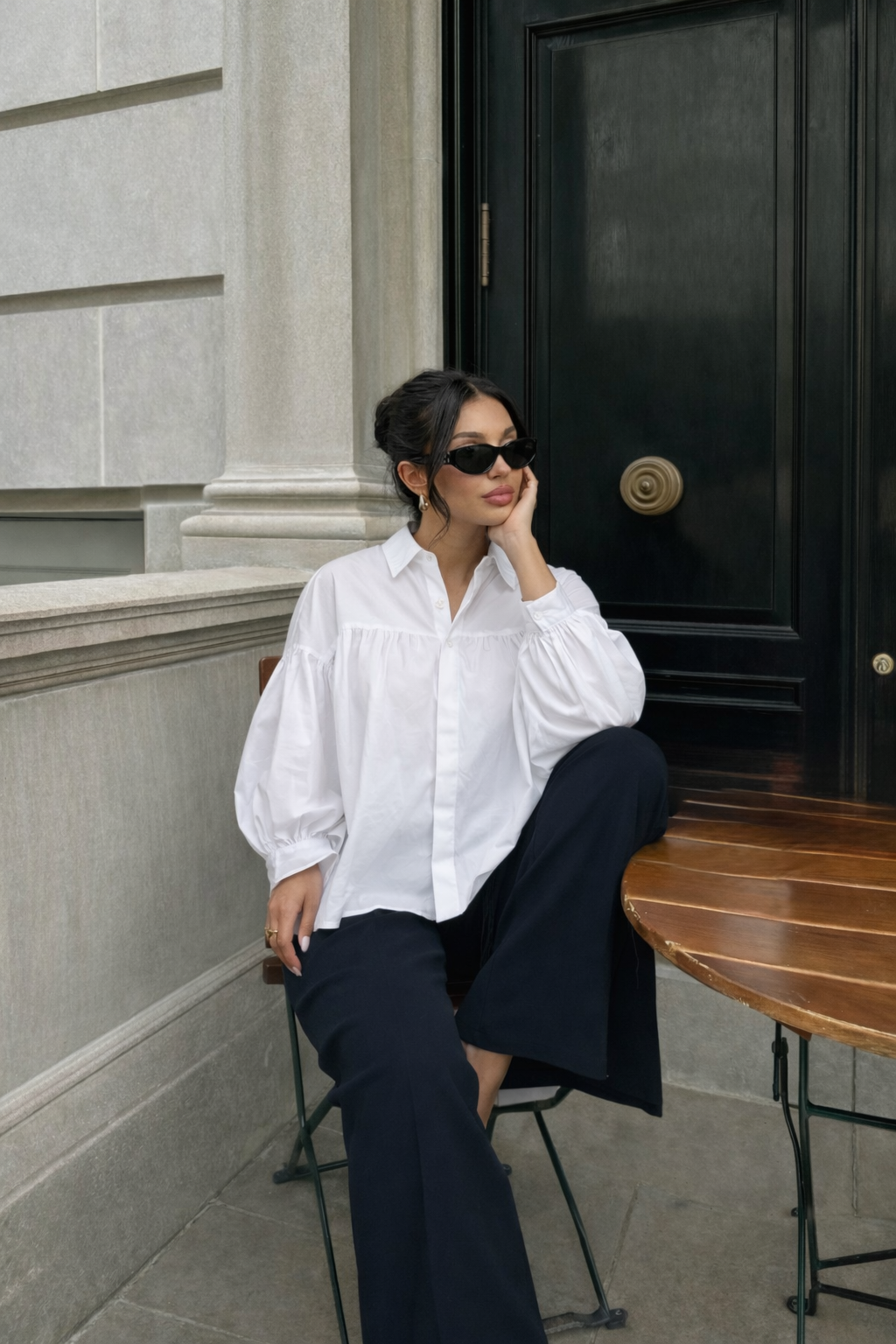 Chemise volant-Blanche — 2