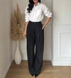Pantalon à boutons- Noir