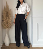 Pantalon à boutons- Noir