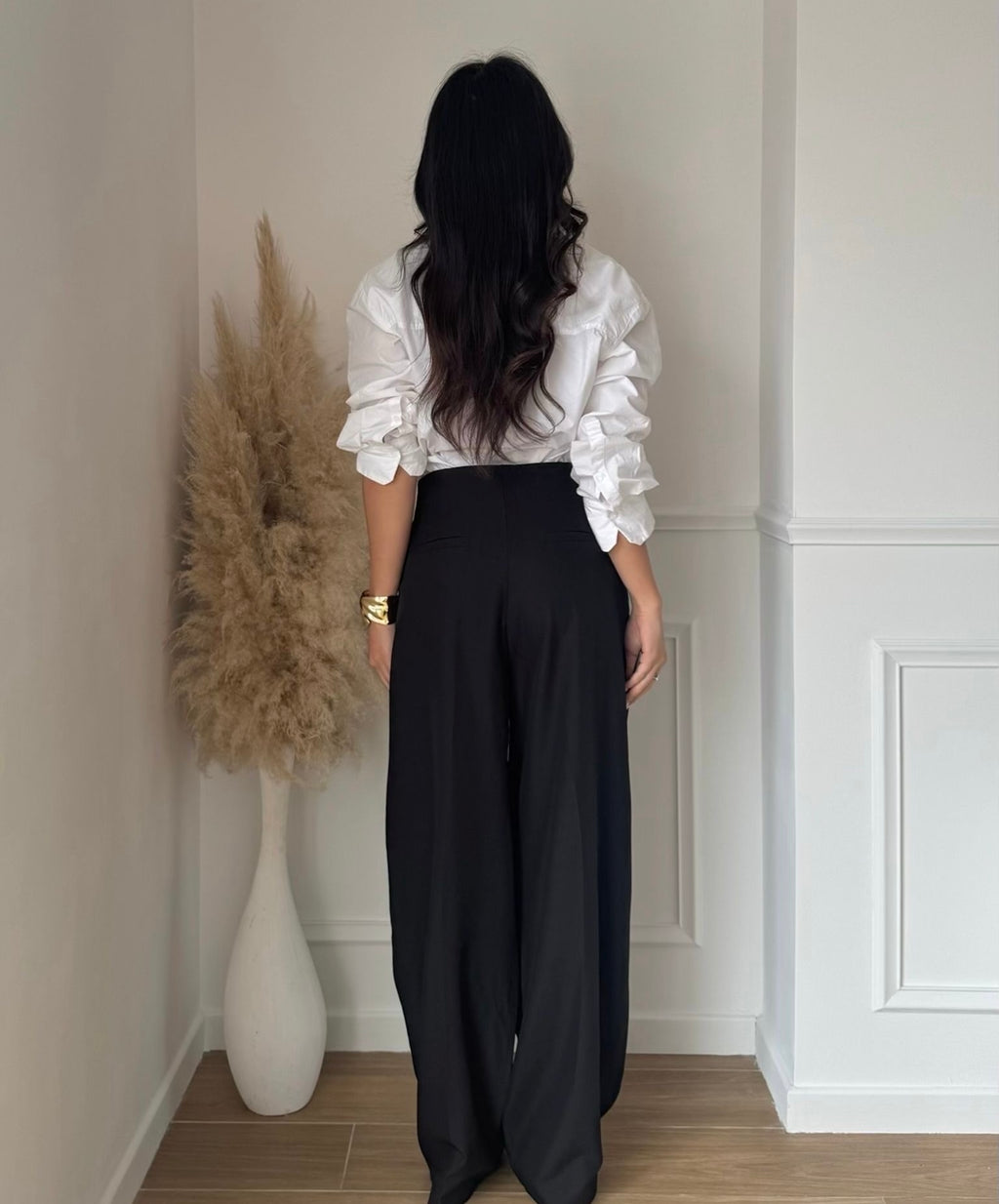 Pantalon à boutons- Noir